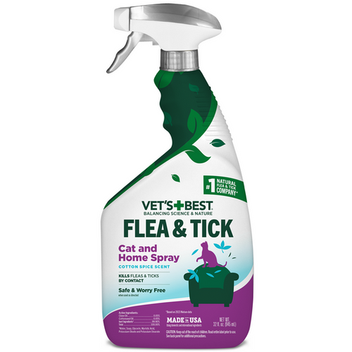 Vet s Best Flea Tick Cat Home Spray Cotton Spice Scent