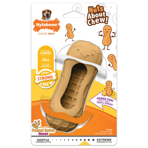 Nylabone Strong Chew Fillable Peanut Dog Toy Medium Wolf Up to 35 lbs. Glendale AZ Apache Junction AZ The Stock Shop Feed Pet