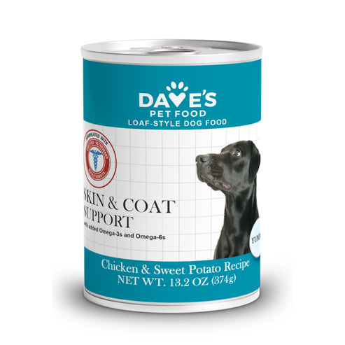 Dave's Restricted Skin & Coat Support, Chicken & Sweet Potato Recipe for Dogs