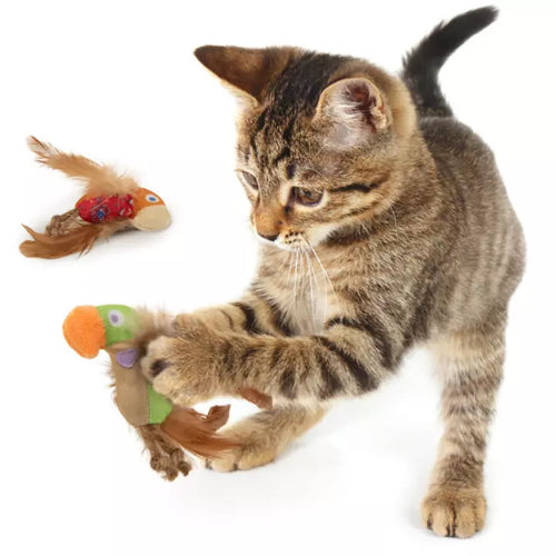 Petlinks® Instincts Love Mates™ Feathery Plush HappyNip™ Silvervine & Catnip Bird Cat Toys