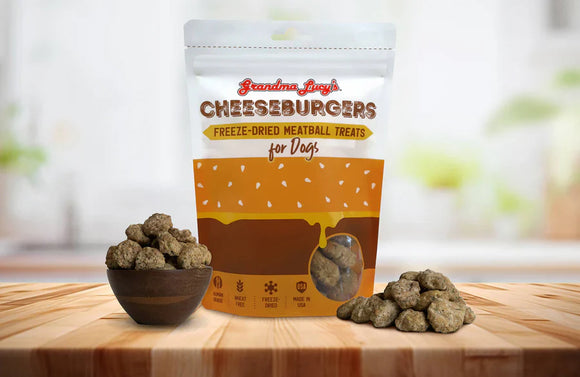 Grandma Lucy's Freeze-Dried Meatballs Cheeseburgers Dog Treats (3 oz)