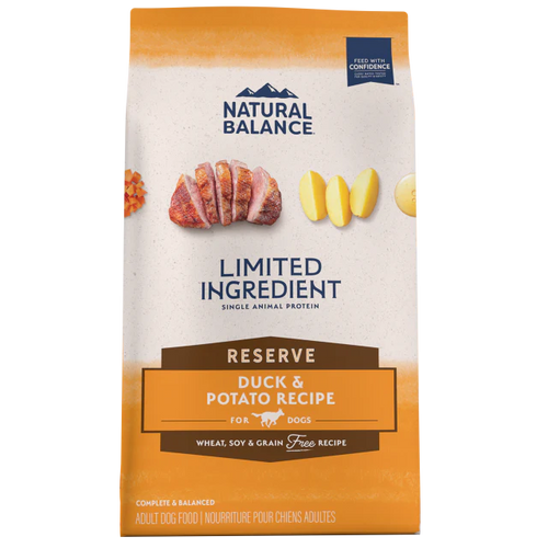 Natural Balance Limited Ingredient Reserve Grain Free Duck & Potato Recipe Dry Dog Formula (4 Lb)