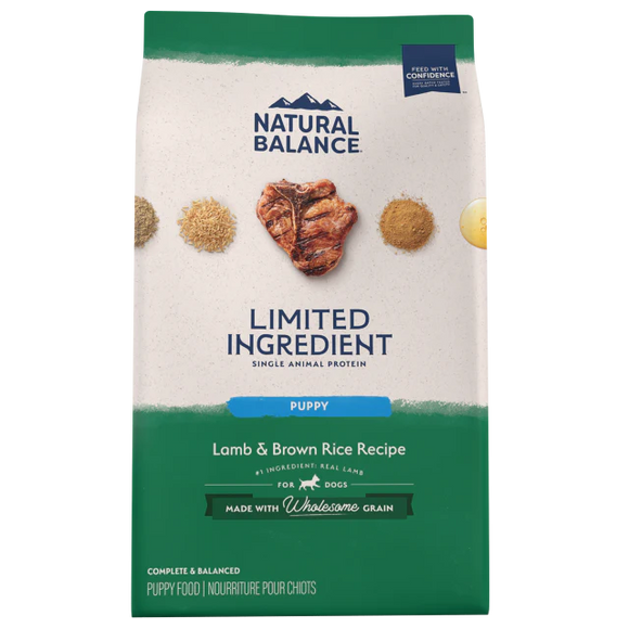 Natural Balance Limited Ingredient Diet Lamb & Brown Rice Puppy Recipe Dry Dog Food