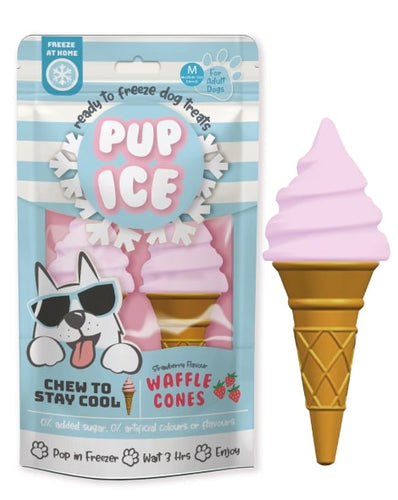 Ethical Pet Waffle Cone Strawberry Flavor Dog Treats