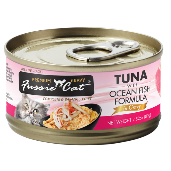 Fussie Cat Tuna with Ocean Fish Formula in Gravy Cat Food