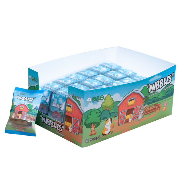 A & E Cage Nibbles Single Hay Chew Bites Display for Small Animal