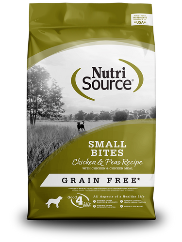 NutriSource Grain Free Small Bites Chicken Peas Recipe Dry Dog Food Glendale AZ Apache Junction AZ The Stock Shop Feed Pet