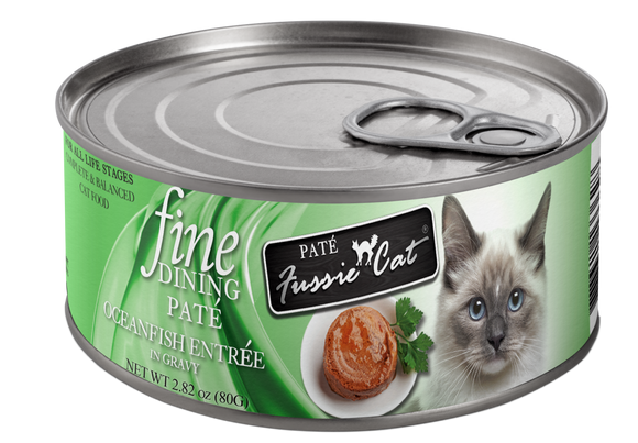 Fussie Cat Fine Dining - Pate - Oceanfish Entree in gravy Canned Cat Food