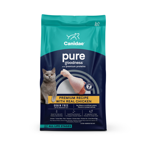 Canidae PURE Grain Free Limited Ingredient Chicken Dry Cat Food, (10-lb)