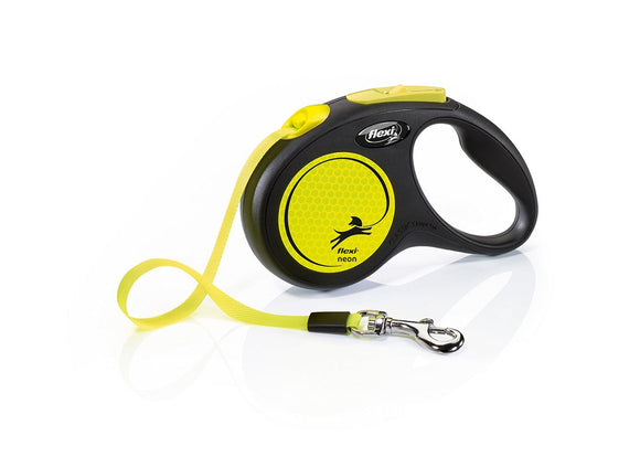 Flexi Neon Retractable Tape Dog Leash