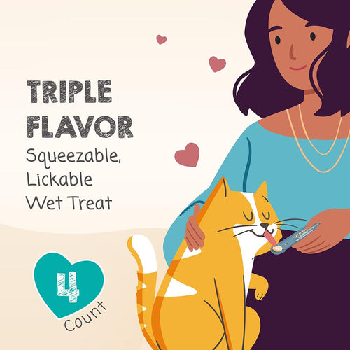 Meowee! Savory Spoonables with Tuna, Chicken + Duck Wet Treats for Cats