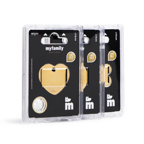 MyFamily ID Tag Basic Collection Big Bone in Golden Brass