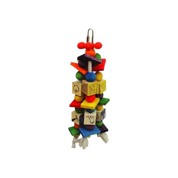 A & E Cage Happy Beaks The ABC Blocks Bird Toy