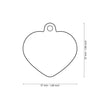 MyFamily Hushtag Red Aluminum Heart ID Tag with Rubber