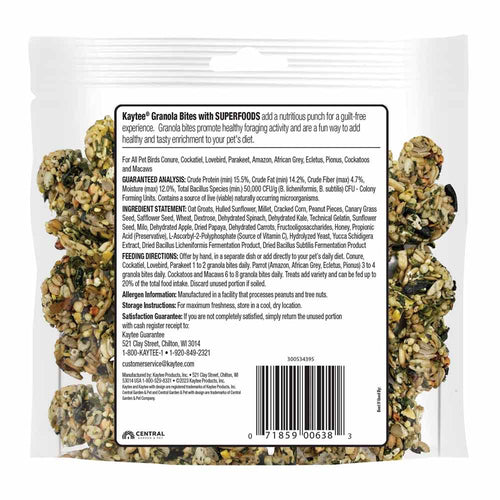 Kaytee Granola Bites with Superfoods Spinach & Kale