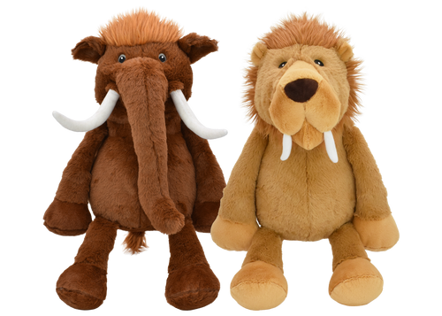 Mulitpet Jumbo Mammoth & Sabertooth Tiger Dog Toy