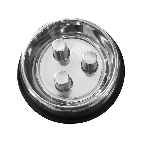 QT Dog Brake-Fast Stainless Steel Non-Tip Bowl