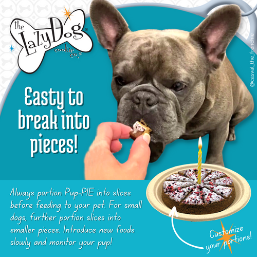 The Lazy Dog The Original Pup-PIE® Happy Adoptiversary - Pie Shaped Treat for Dogs!