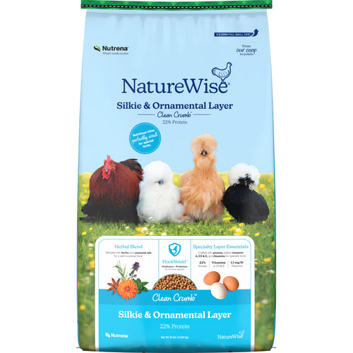 NatureWise® 22% Protein Silkie & Ornamental Layer Clean Crumb™ Poultry Feed