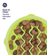 Outward Hound Kitty Slow Feeder Cat Bowl, Green, XS