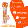 Nylabone Power Chew Textured Bone Dog Chew Toy 70th Birthday Orange Swirl