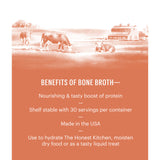 The Honest Kitchen Instant Bone Broth - Beef with Turmeric