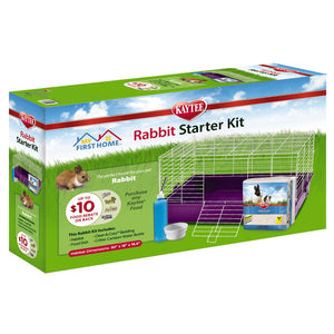 Kaytee My First Home Rabbit Starter Kit (30" L x 18" W x 16.5 H, Assorted)