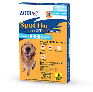 ZODIAC SPOT ON FLEA & TICK CONTROL FOR DOGS AND PUPPIES