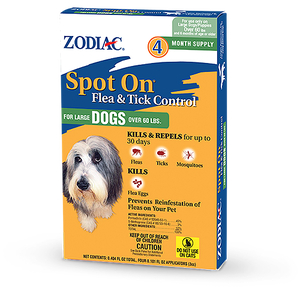 ZODIAC® SPOT ON® FLEA & TICK CONTROL FOR DOGS AND PUPPIES