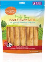 Canine Naturals Hide Free Beef Chews (Large 7” Roll - 5 Count - Up to 75 lbs.)