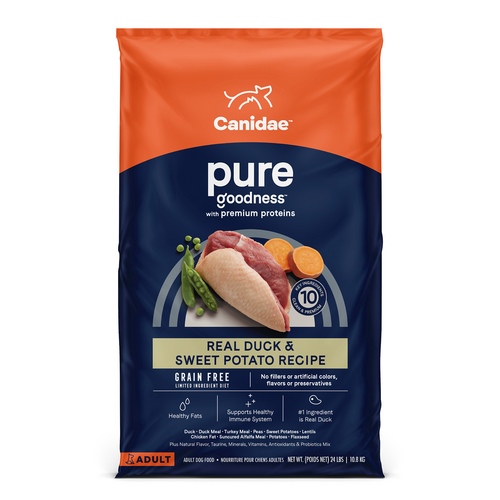 Canidae PURE Grain Free, Limited Ingredient Dry Dog Food, Duck and Sweet Potato (24-lb)