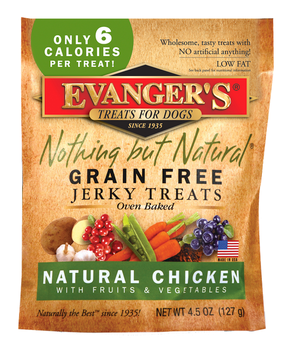 Evanger's Grain Free Organic Chicken with Fruits and Veggies Dog Treats