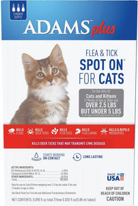 Adams Plus Spot On Flea & Tick For Cats Under 5lbs