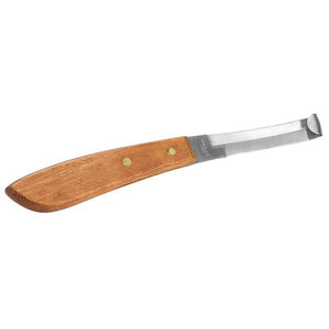 Weaver Double Edged Hoof Knife With Wooden Handle (8")