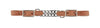 Berlin Custom Harness Leather Double Chain Curb Strap (Nickel Plated Chain)