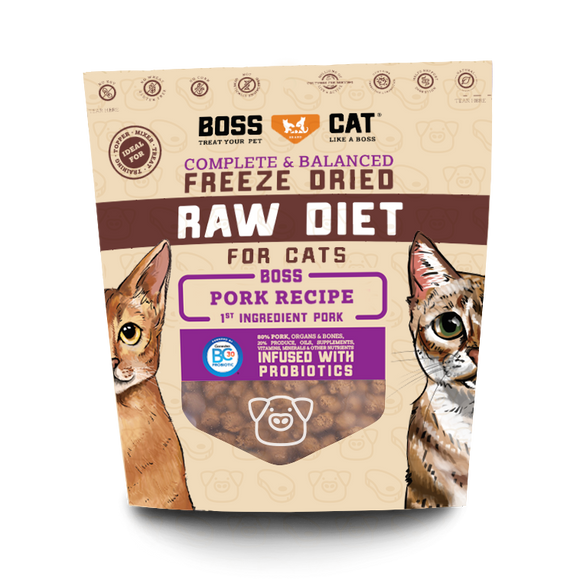 Boss Cat® Freeze Dried Raw Diet For Cats Pork Recipe