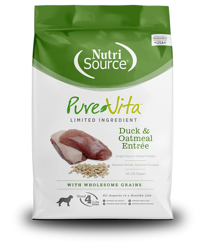 NutriSource® PureVita™ Limited Ingredient Duck & Oatmeal Entrée Dog Food