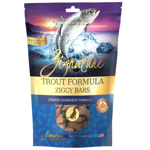 Zignature Ziggy Bars Trout Formula Dog Treats