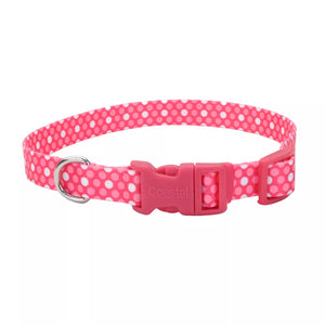 Coastal Pet Products Styles Adjustable Dog Collar Pink Dots 3/4" x 14"-20" (3/4" x 14"-20", Pink Dots)