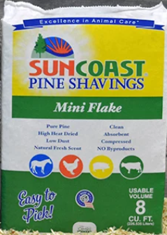 SUNCOAST® Pine Shavings Bedding SUNCOAST® PINE SHAVINGS Mini Flake