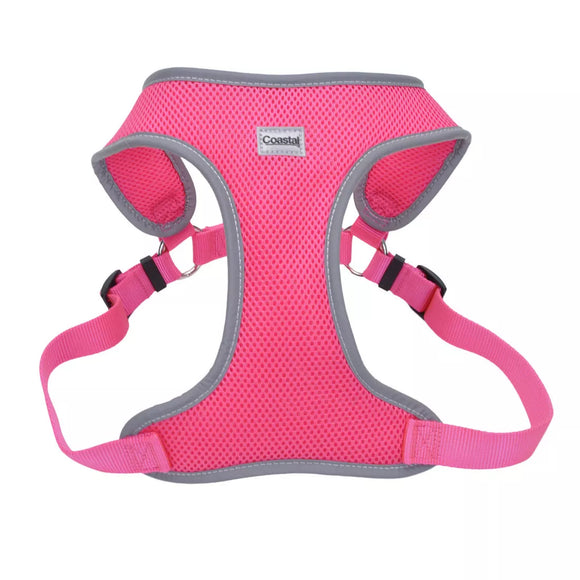 Coastal Comfort Soft Reflective Wrap Adjustable Dog Harness (Neon Pink)
