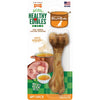 NYLABONE HEALTHY EDIBLES BROTH BONE NATURAL CHEW (Ham - Large)