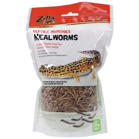 Zilla Reptile Munchies Mealworms (3.75 OZ)
